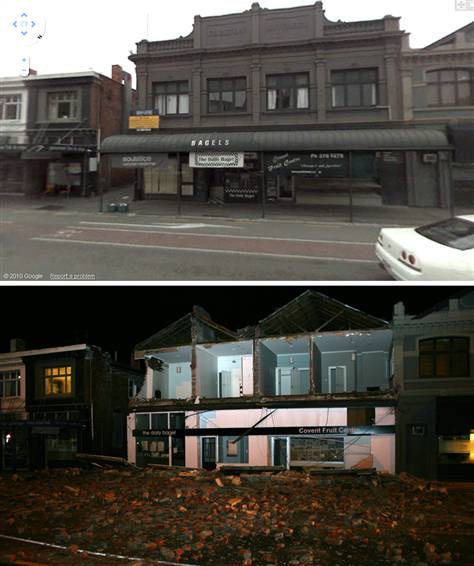 Before, and after - A building on Victoria Street